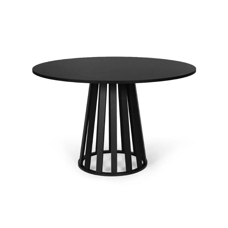 Mesa De Jantar Redonda 6 Lugares 120cm Tália Preta