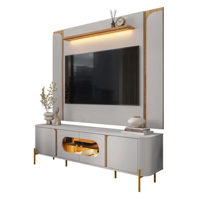Conjunto De Painel Maresias Com Rack Juquehy Para Até 75 - OUTRAS - Agro