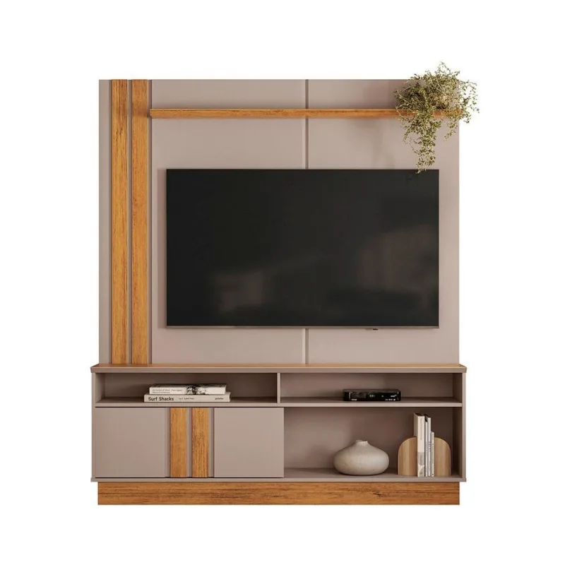 Home Painel Home Fortaleza para Tv Até 60 Polegadas 160cm MDP Off White Loja Doce Lar - OUTRAS