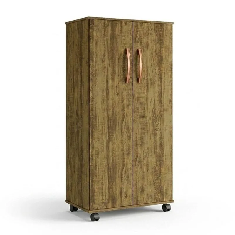 Armário Multiuso Nara 2 Portas 3 Prateleiras MDP 61CM Amêndoa