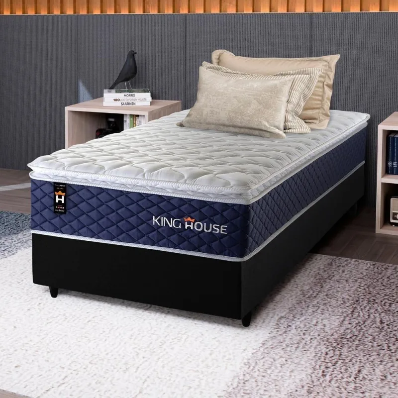 Cama Box Molas Ensacadas Lagras Solteiro 88x188 King House - OUTRAS - Colchões