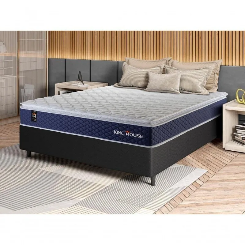 Cama Box Molas Ensacadas Lagras Casal 138x188 King House - OUTRAS - Colchões