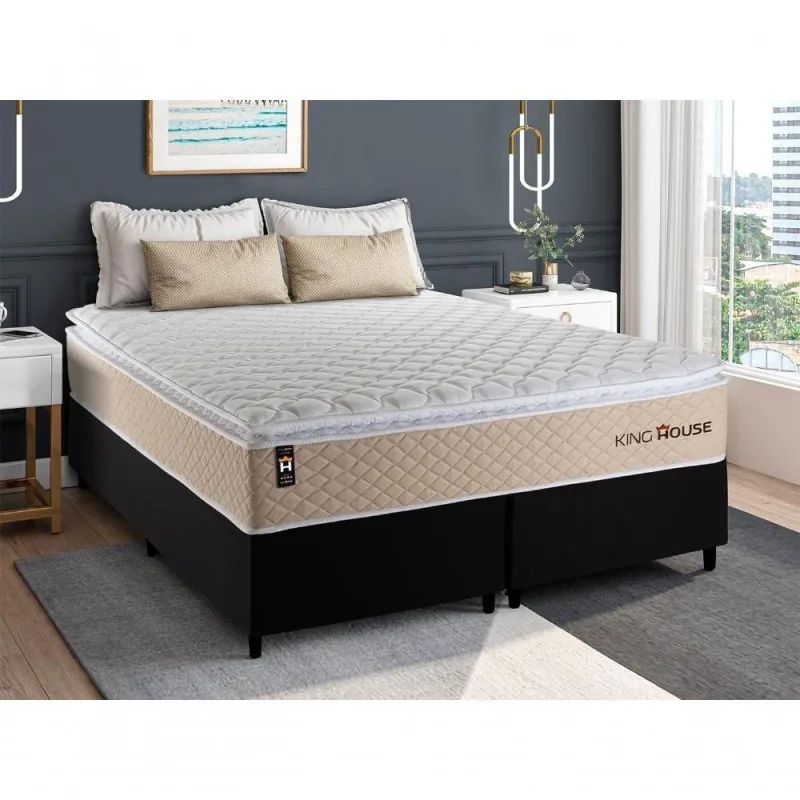 Cama Box Alford Molas Ensacadas King 193x203 King House - OUTRAS - Colchões