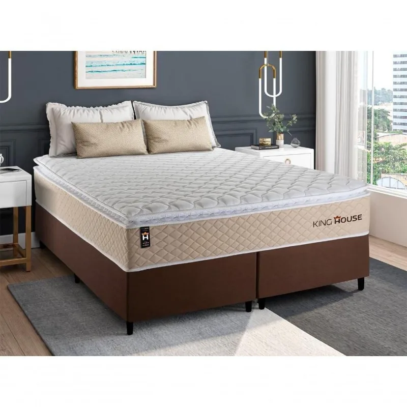 Cama Box Alford Molas Ensacadas Queen 158x198 King House - king