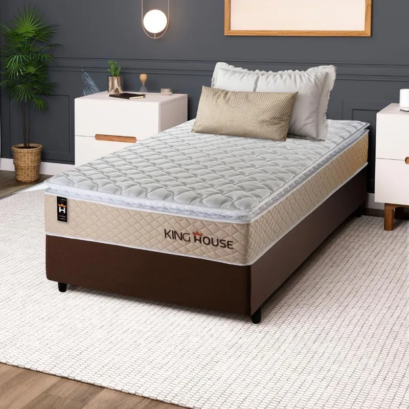 Cama Box Molas Ensacadas Alford Solteiro 88x188 King House - king