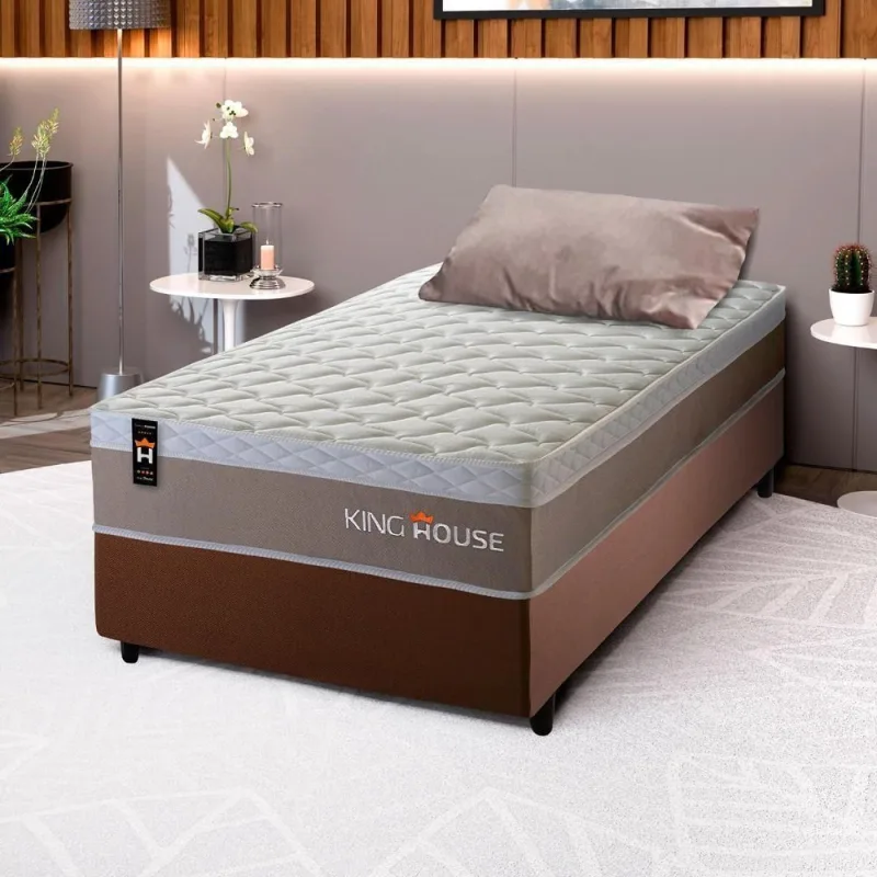 Cama Box Molas Ensacadas Sheffield 88x188 Marrom King House - king