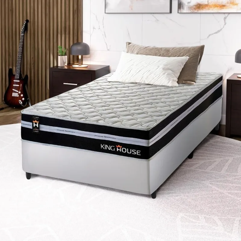 Cama Box Molas Ensacadas Durham Solteirão 96x203 King House - king