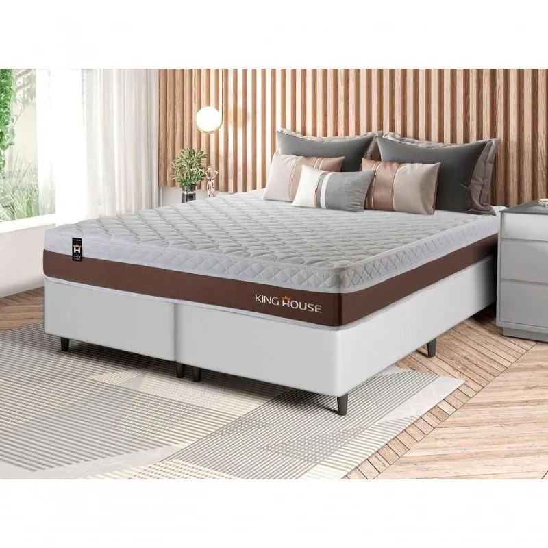 Cama Box Venice Molas Ensacadas Queen 158x198 King House - king - Colchões