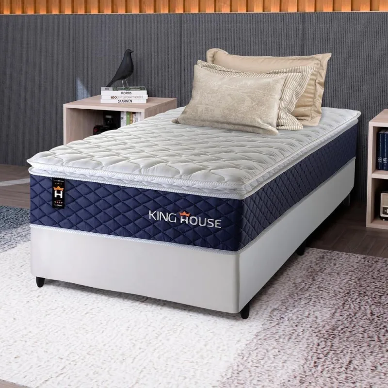 Cama Box Molas Ensacadas Lagras Solteirão 96x203 King House - king