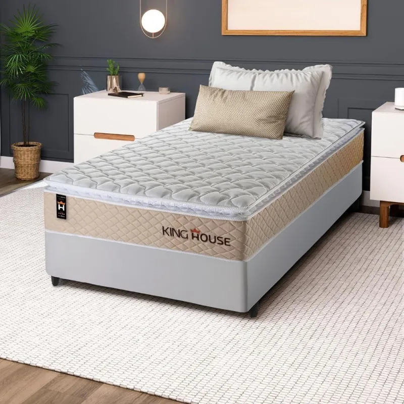 Cama Box Molas Ensacadas Alford Solteiro 88x188 King House - king - Colchões