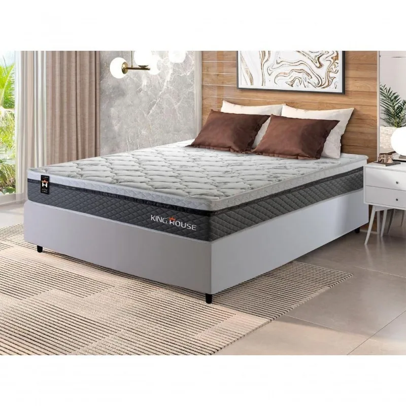 Cama Box Molas Ensacadas Benton Casal 138x188 King House - king