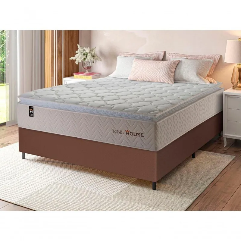Cama Box Molas Ensacadas Roma Casal 138x188 King House - OUTRAS - Colchões