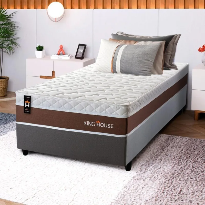 Cama Box Molas Ensacadas Venice Solteiro 88x188 King House - OUTRAS - Colchões