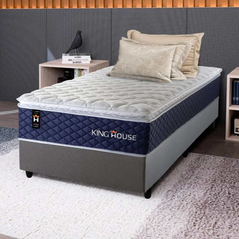 Cama Box Molas Ensacadas Lagras Solteirão 96x203 King House - king