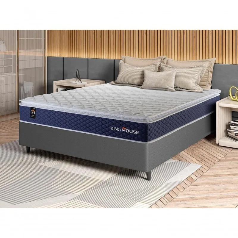 Cama Box Molas Ensacadas Lagras Casal 138x188 King House - king
