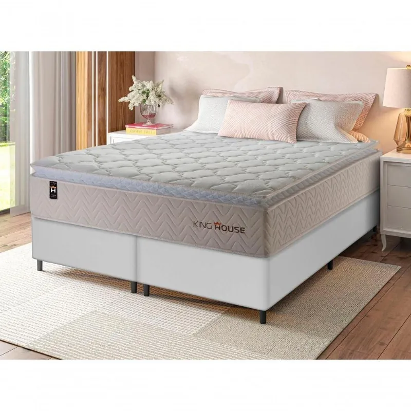 Cama Box Roma Molas Ensacadas Queen 158x198 King House - king