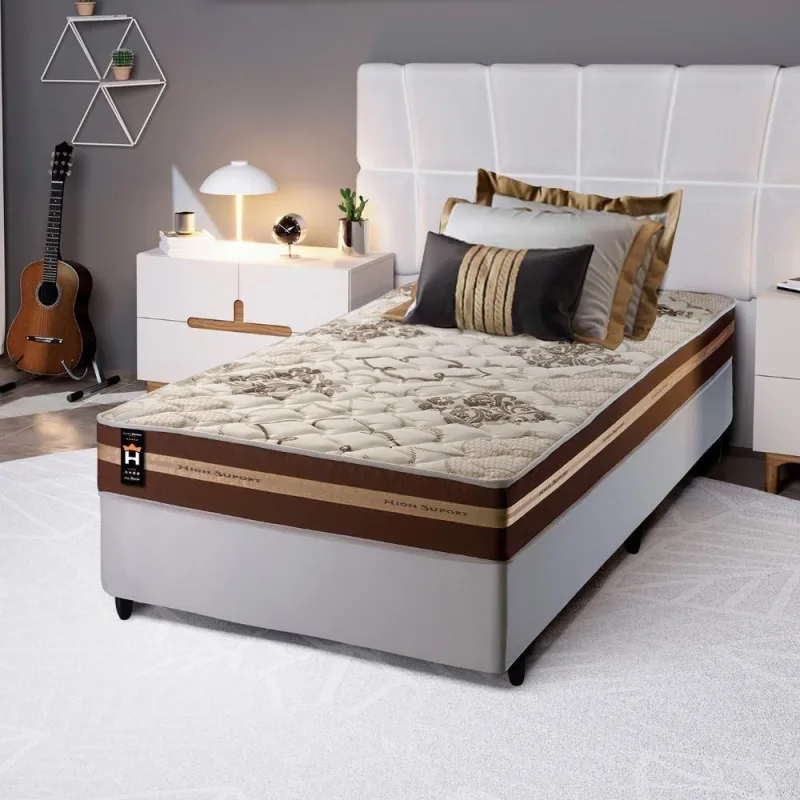 Cama Box Espuma Chicago Solteirão 96x203 Branco King House - king