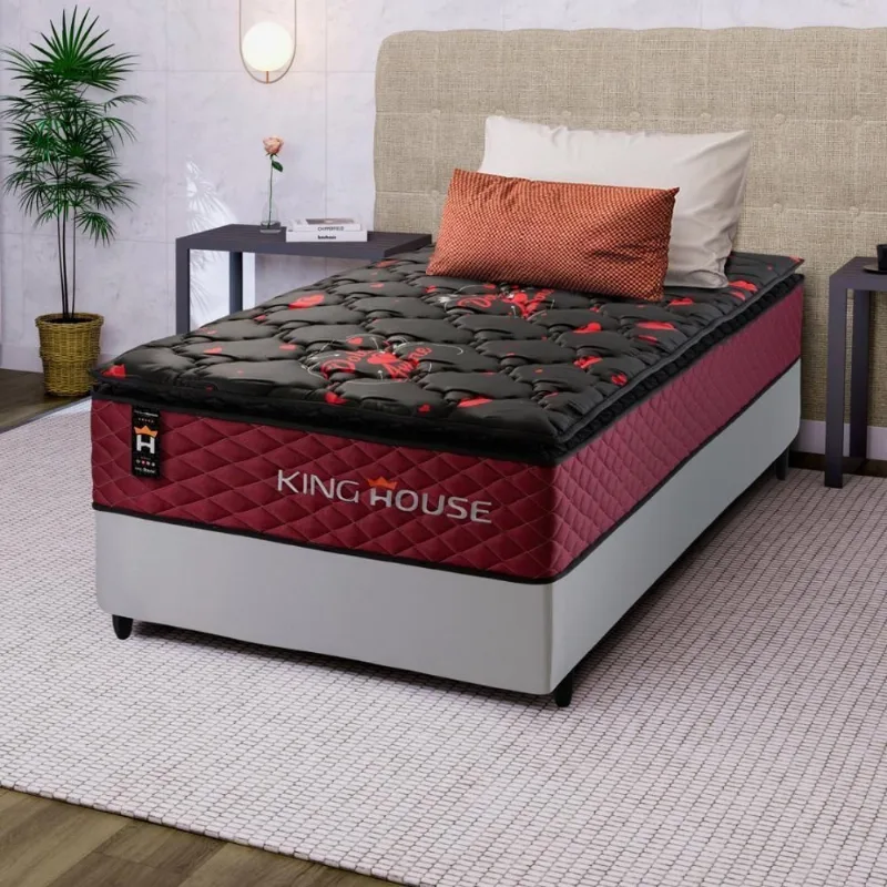 Cama Box Molas Ensacadas Toronto Solteiro 88x188 King House