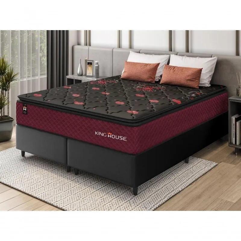 Cama Box Toronto Molas Ensacadas King 193x203 King House - OUTRAS - Colchões