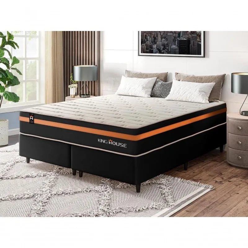 Cama Box Sirius Molas Ensacadas Queen 158x198 King House - king - Colchões