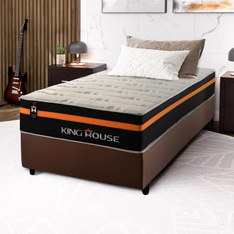 Cama Box Molas Ensacadas Sirius Solteiro 88x188 King House - king