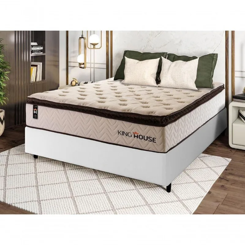 Cama Box Molas Ensacadas Quartzo Casal 138x188 King House - king