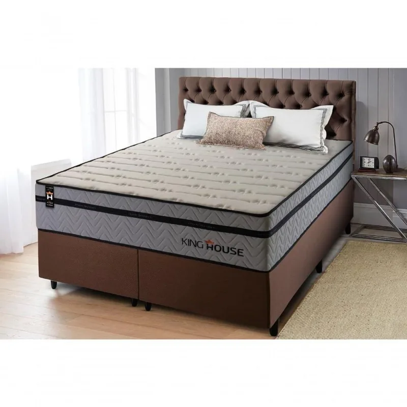 Cama Box Preston Molas Ensacadas Queen 158x198 King House - OUTRAS - Colchões