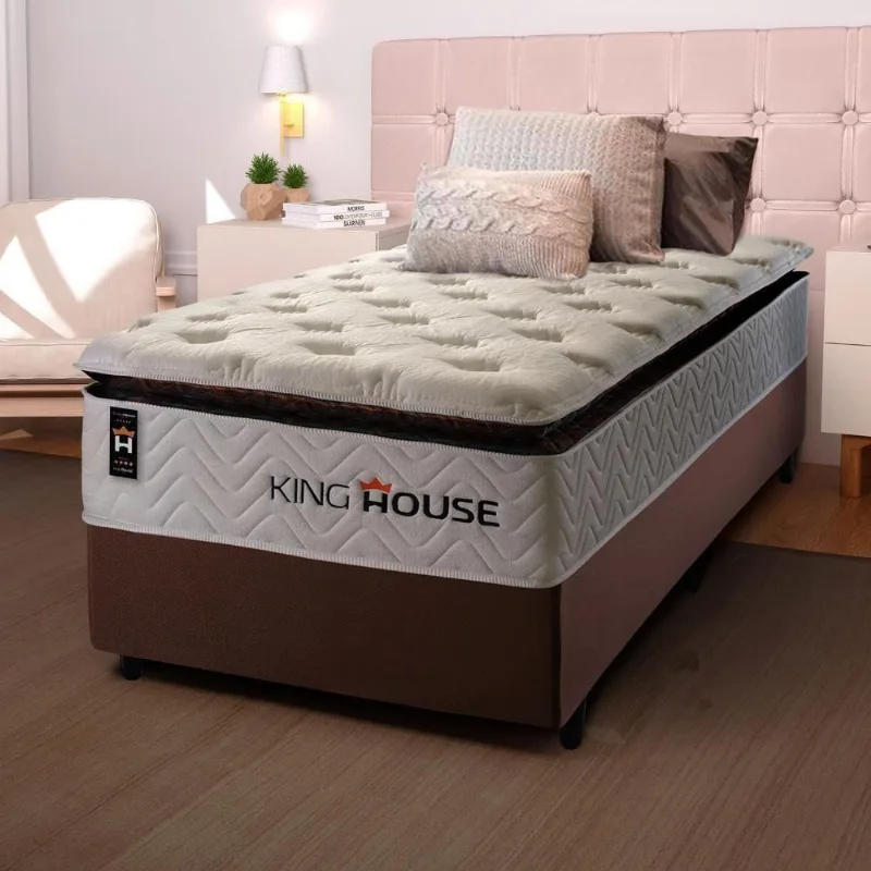 Cama Box Molas Ensacadas New York Solteiro 96x203 King House