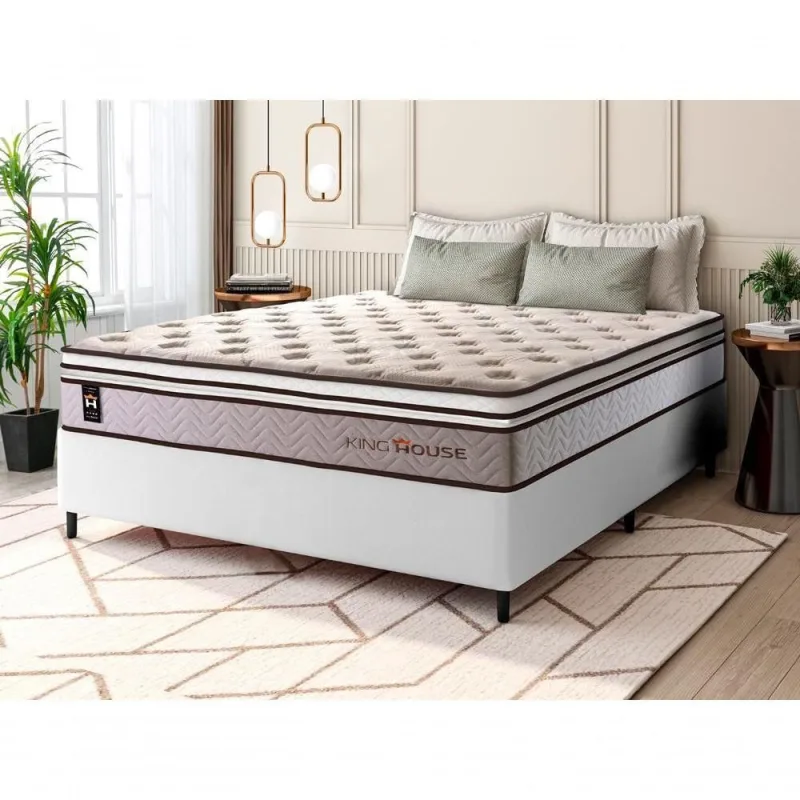 Cama Box Molas Ensacadas Liverpool Casal 138x188 King House - OUTRAS - Colchões