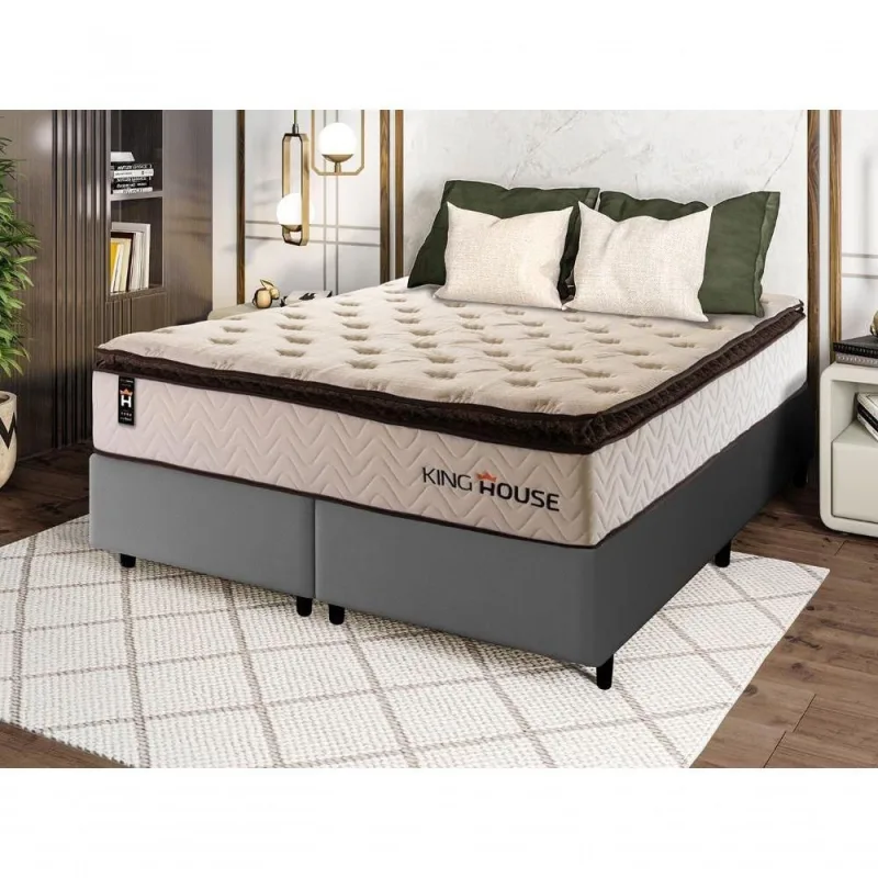Cama Box Quartzo Molas Ensacadas King 193x203 King House - king