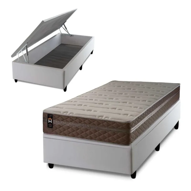 Cama Box Baú Georgia 96x203 com Molas Ensacadas King House - king