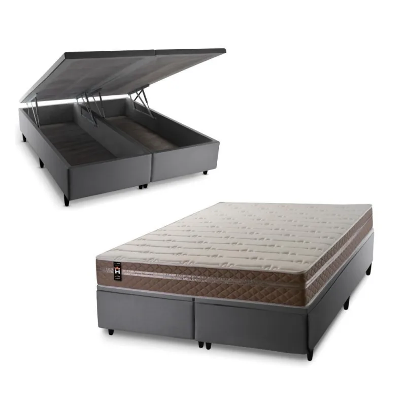 Cama Box Baú Georgia com Molas Ensacadas 193x203 King House - king