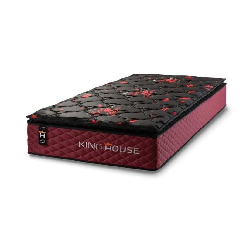 Colchão C- Molas Ensacadas Toronto Solteiro 96x203x28 Vermelho