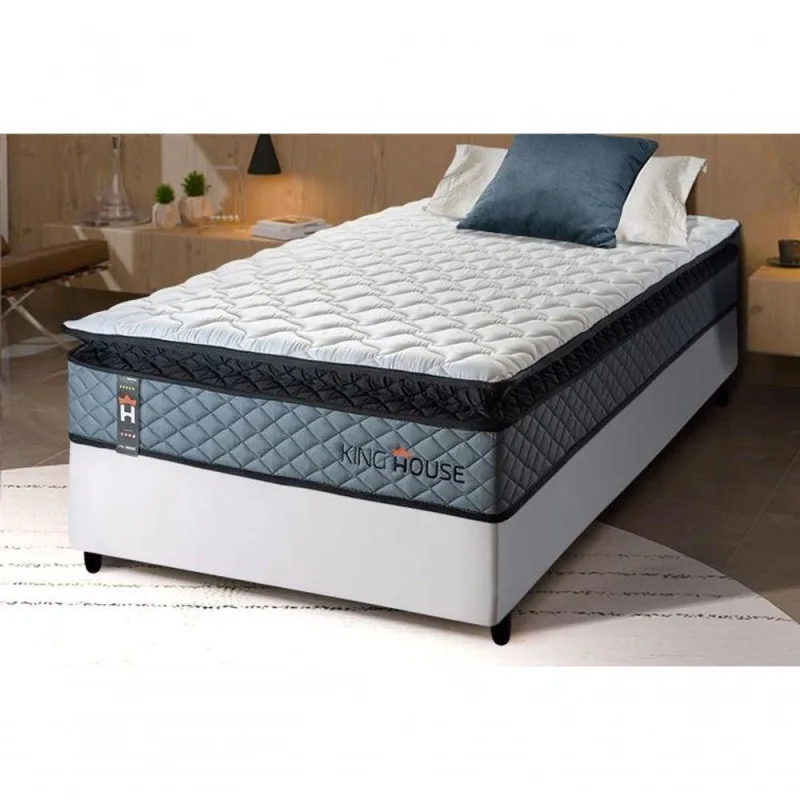 Cama Box Espuma Chicago Solteiro 88x188 Branco King House - king