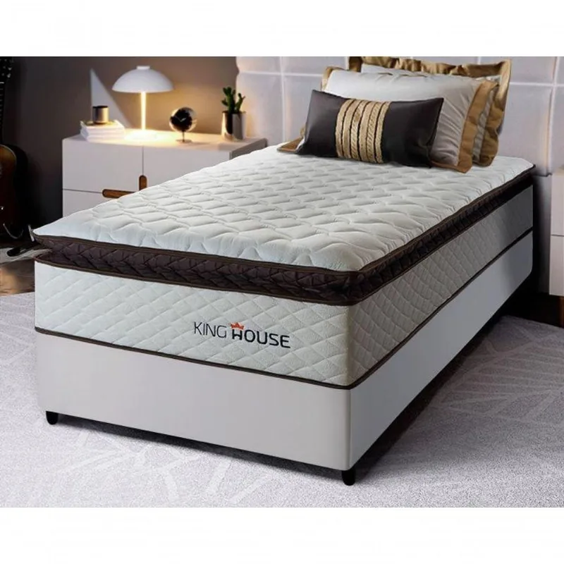 Cama Box Espuma San Diego Solteiro 88x188 Branco King House - king