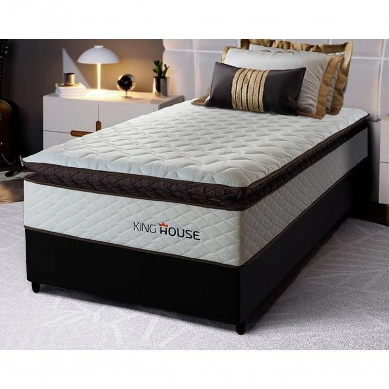 Cama Box Espuma San Diego Solteiro 88x188 Branco King House - king