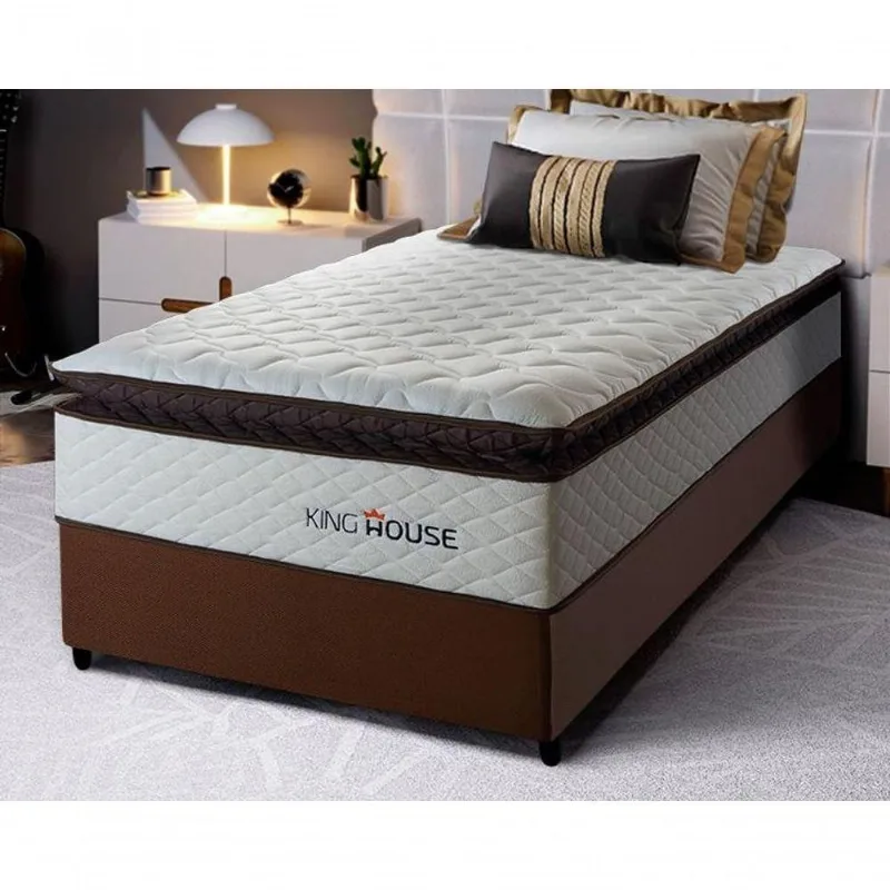 Cama Box Espuma San Diego Solteiro 88x188 Branco King House - king