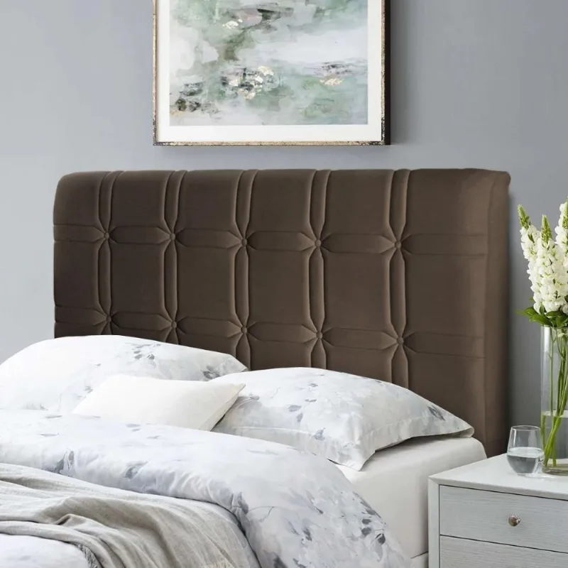 Cabeceira Cama Box Casal 140cm Suede Velut Marrom - King House