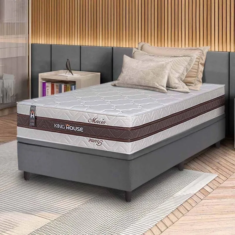 Cama Box Baú Mali Molas Ensacadas Solteiro 96x203 King House