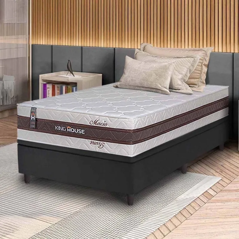 Cama Box Baú Mali Molas Ensacadas Solteiro 96x203 King House