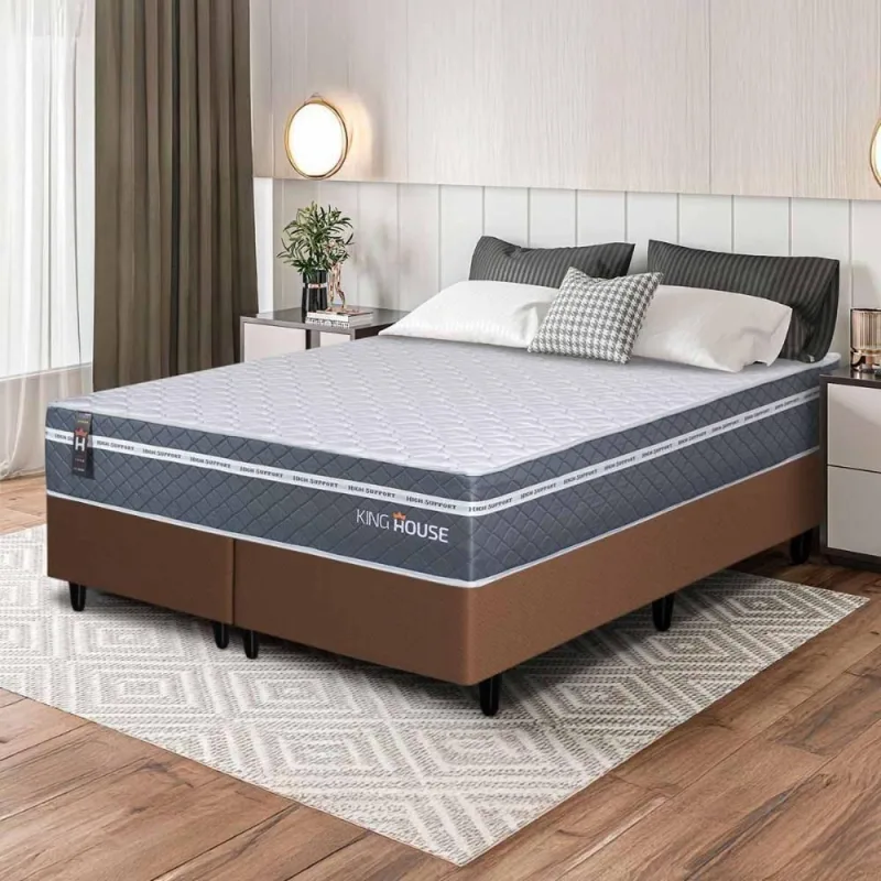 Cama Box Cairo Molas Ensacadas Queen 158x198 King House - OUTRAS - Colchões