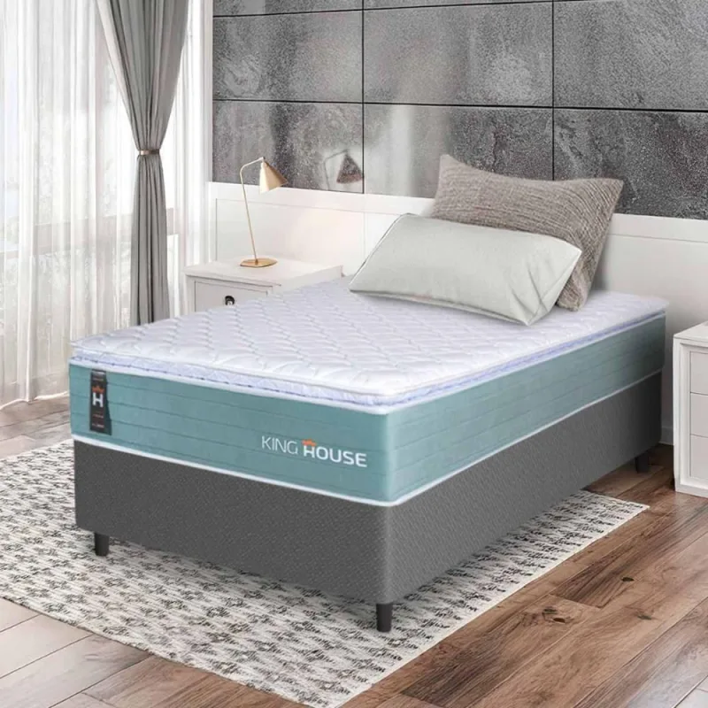 Cama Box Lagos Molas Ensacadas Solteiro 88x188 King House - king