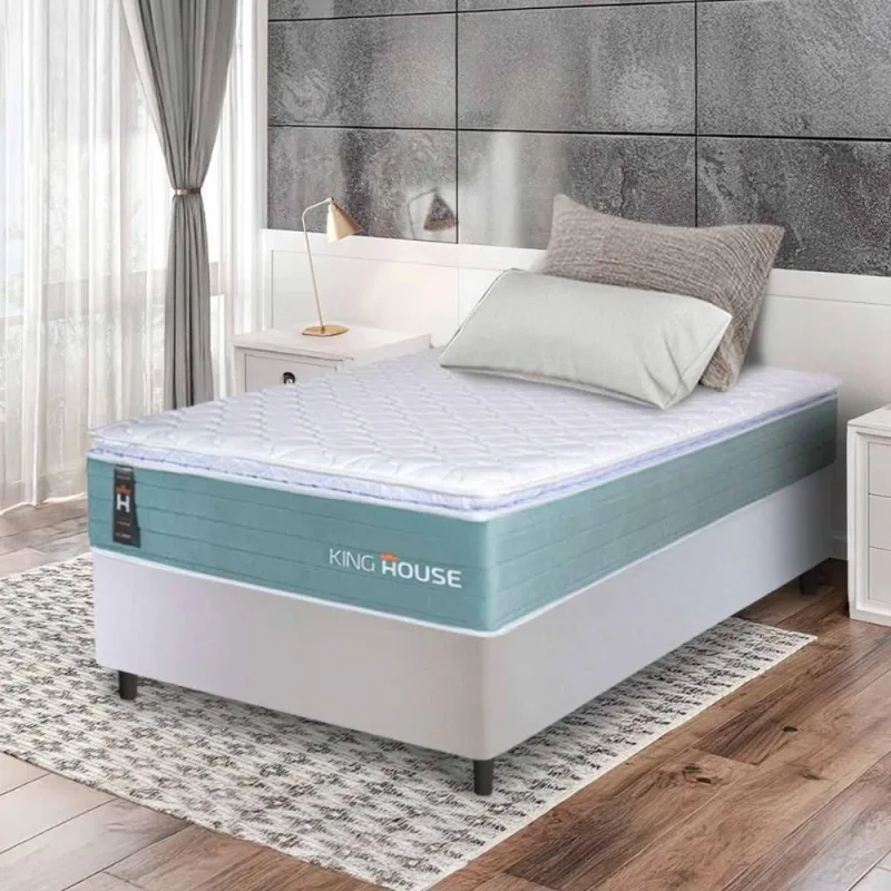Cama Box Lagos Molas Ensacadas Solteiro 88x188 King House - king - Colchões