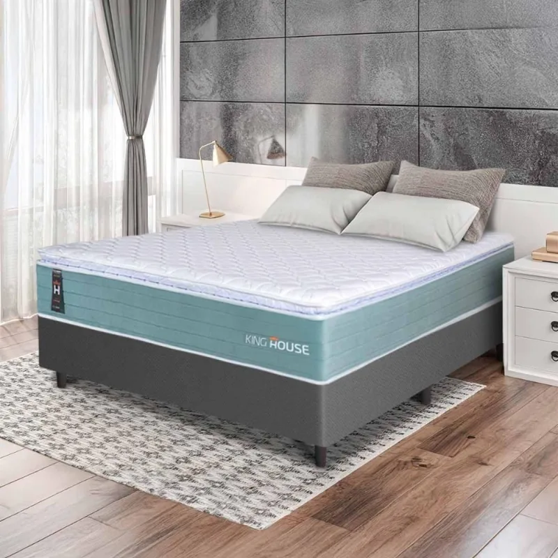 Cama Box Lagos Molas Ensacadas Casal 138x188 King House - OUTRAS - Colchões