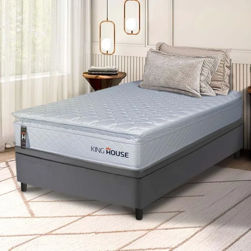 Cama Box Baú Luanda Espuma D28 Solteiro 88x188 King House - king
