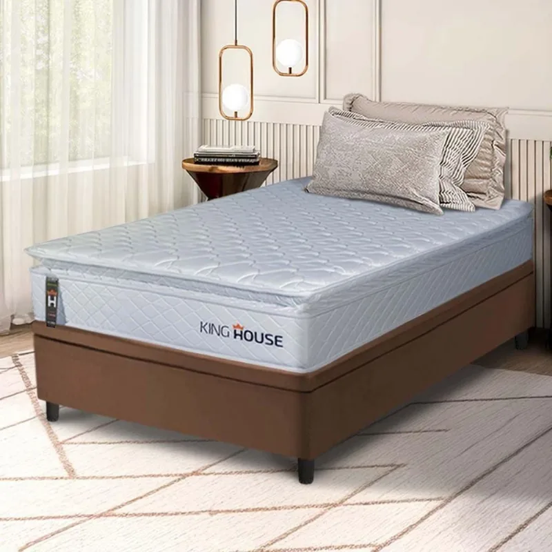 Cama Box Baú Luanda Espuma D28 Solteiro 88x188 King House - king