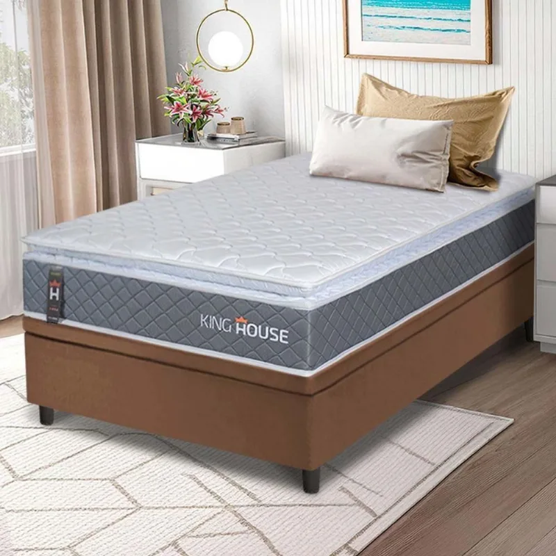 Cama Box Baú Luanda Espuma D28 Solteiro 88x188 King House
