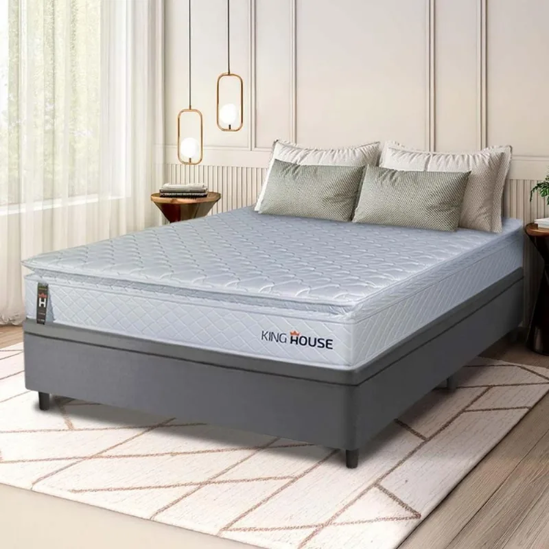 Cama Box Baú Luanda Espuma D28 Casal 138x188 King House