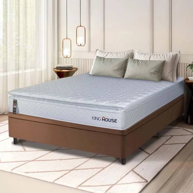 Cama Box Baú Luanda Espuma D28 Casal 138x188 King House