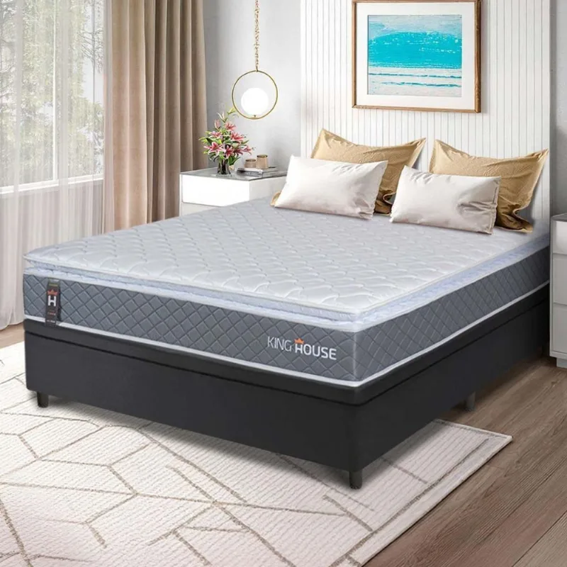Cama Box Baú Luanda Espuma D28 Casal 138x188 King House